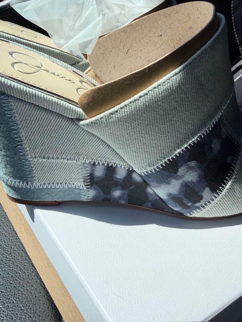 Brand new  denim Jessica Simpson wedge